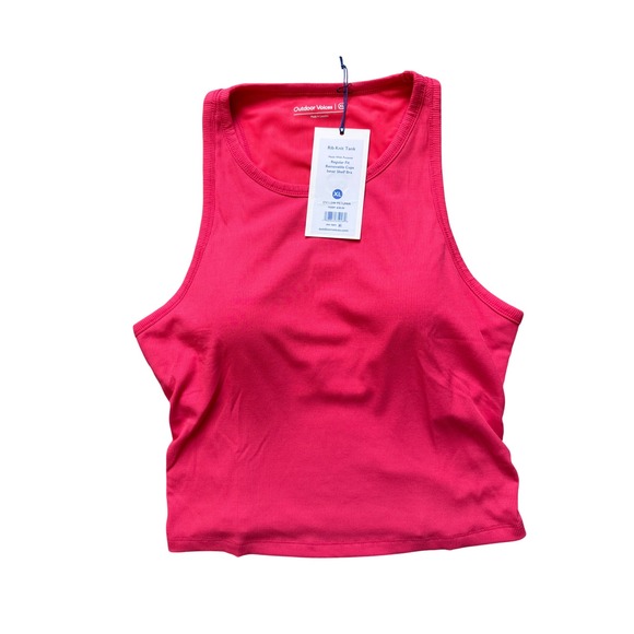 Outdoor Voices Tops - Outdoor Voices Rib Knit Tank Petunia Pink Built-In Bra OV113W Womens XL NWT